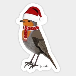 Robin Bird Watching Birding Ornithologist Christmas Gift Sticker